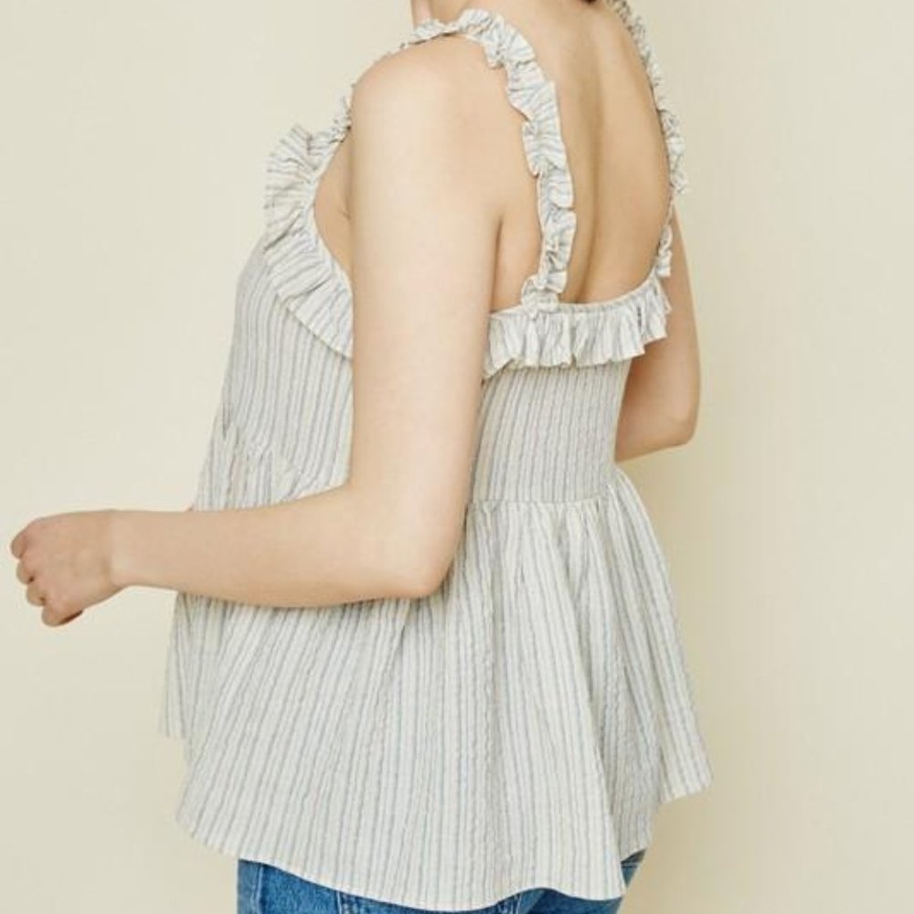 Stripe Ruffle Tank - Picture 3 of 5
